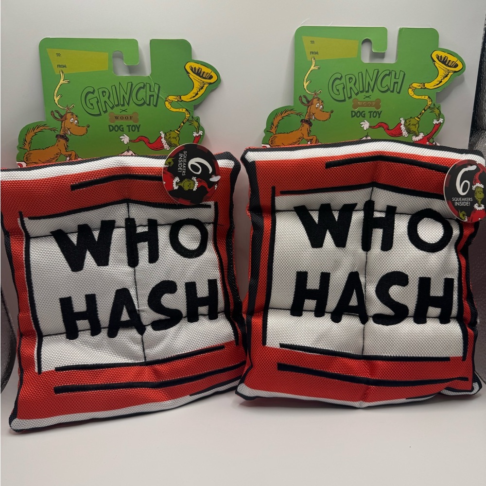 Dr. Seuss Red and White Who Hash Dog Toy